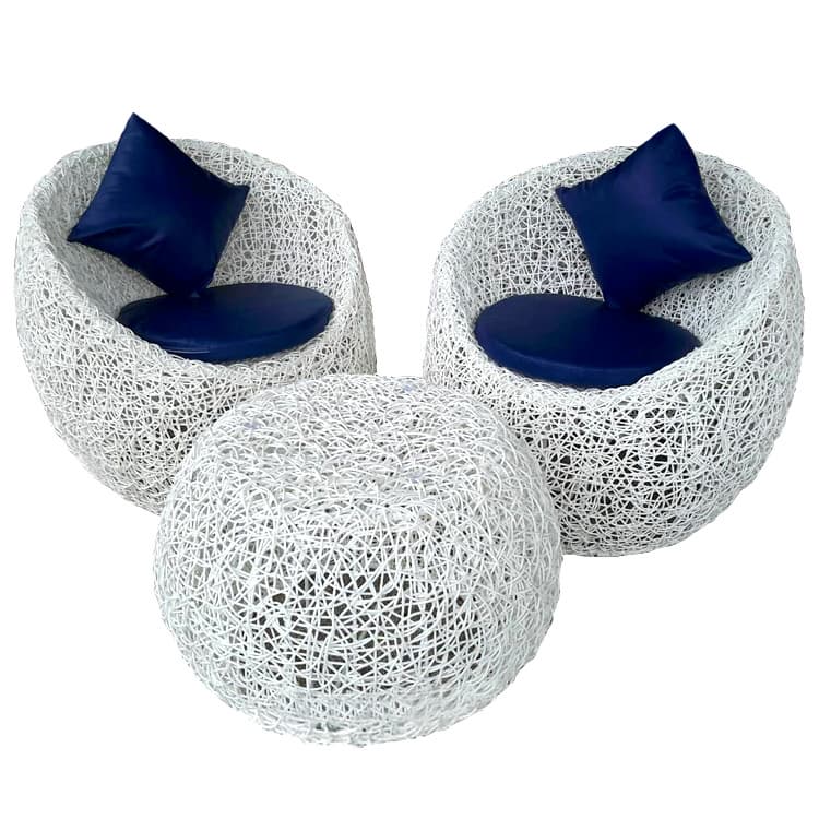 Lounge Chairs_ Living Room Chairs_ White Rattan Chairs
